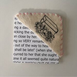 Floral Corner Felt Bookmark